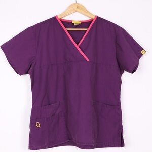 Wonderwink Charlie Y-Neck Scrub Top